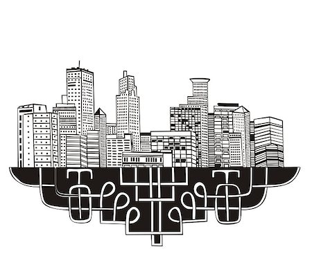 simsearch:400-06686308,k - Minneapolis, MN Skyline. Black and white vector illustration EPS 8. Photographie de stock - Aubaine LD & Abonnement, Code: 400-06686308