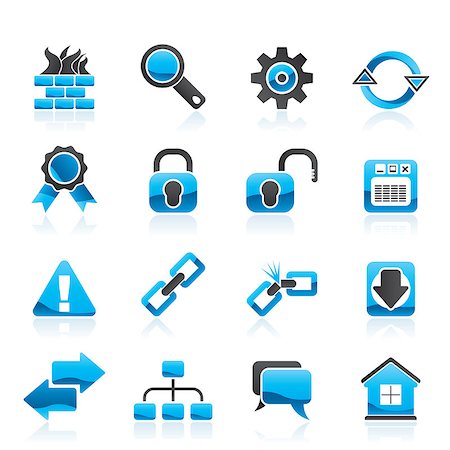 Internet and web site icons - vector icon set Photographie de stock - Aubaine LD & Abonnement, Code: 400-06686691