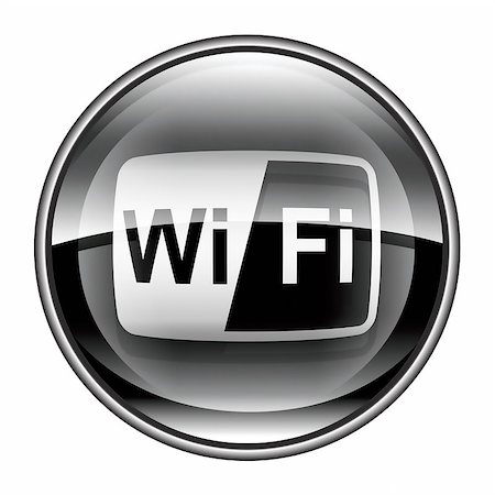 simsearch:400-07570955,k - WI-FI tower icon black, isolated on white background Stock Photo - Budget Royalty-Free & Subscription, Code: 400-06686846