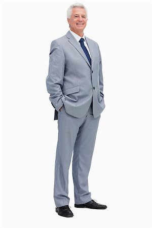 president (male) - Portrait of a smiling man in a suit against white babckground Stock Photo - Budget Royalty-Free & Subscription, Code: 400-06687072