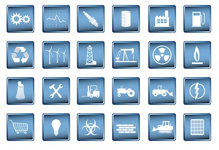 slobelix (artist) - various industrial icons in vector format Foto de stock - Royalty-Free Super Valor e Assinatura, Número: 400-06687420