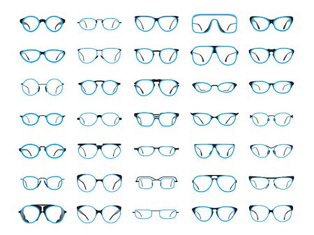 Glasses icons created in Illustrator CS6 Stock Photo - Budget Royalty-Free & Subscription, Code: 400-06687496