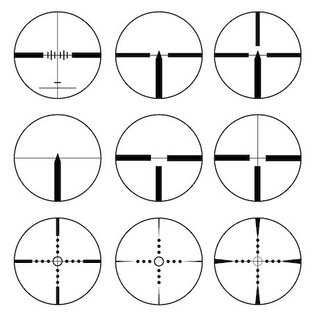 simsearch:400-07921690,k - Cross hair and target set. Vector illustration. Stock Photo - Budget Royalty-Free & Subscription, Code: 400-06687510