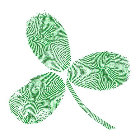 Shamrock fingerprint icon pattern celtic style, green creative clover background. St Patrick's Day vector illustration. Design element. Foto de stock - Super Valor sin royalties y Suscripción, Código: 400-06687554