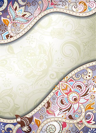 Illustration of abstract floral background in asia style. Stockbilder - Microstock & Abonnement, Bildnummer: 400-06687674
