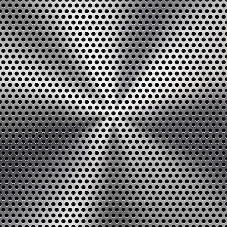 simsearch:400-06751679,k - Technology background with seamless circle perforated metal (chrome, iron, stainless steel, silver) speaker grill texture for internet sites, web user interfaces (ui) and applications (apps). Vector Pattern Stockbilder - Microstock & Abonnement, Bildnummer: 400-06687865