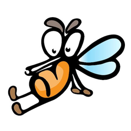 Cartoon mosquito.  Illustration on white background for design Foto de stock - Royalty-Free Super Valor e Assinatura, Número: 400-06687866