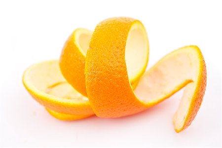 Orange peel against white background Stock Photo - Budget Royalty-Free & Subscription, Code: 400-06689688
