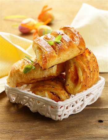 puff - puff pastry with jam - sweet breakfast Stock Photo - Budget Royalty-Free & Subscription, Code: 400-06694294
