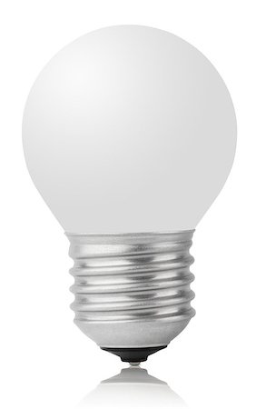 simsearch:696-03395678,k - Incandescent lamp isolated on white with clipping path Foto de stock - Super Valor sin royalties y Suscripción, Código: 400-06694572
