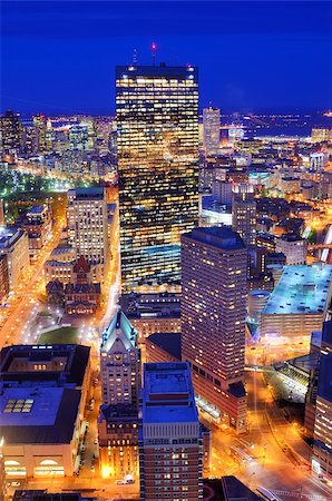 simsearch:400-06136561,k - Aerial view of downtown Boston, Massachusettes, USA. Foto de stock - Super Valor sin royalties y Suscripción, Código: 400-06694952