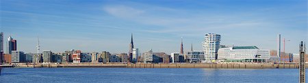 Panorama picture Of Hamburg, Germany. Foto de stock - Royalty-Free Super Valor e Assinatura, Número: 400-06694979