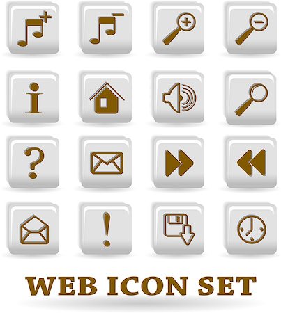 simsearch:400-05151458,k - the vector set web icon Stock Photo - Budget Royalty-Free & Subscription, Code: 400-06695686