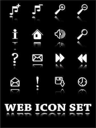 simsearch:400-05151458,k - the vector set web icon Stock Photo - Budget Royalty-Free & Subscription, Code: 400-06695688