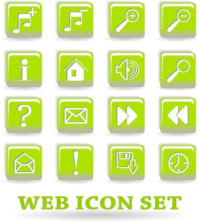 simsearch:400-05151458,k - the vector set web icon Stock Photo - Budget Royalty-Free & Subscription, Code: 400-06695689