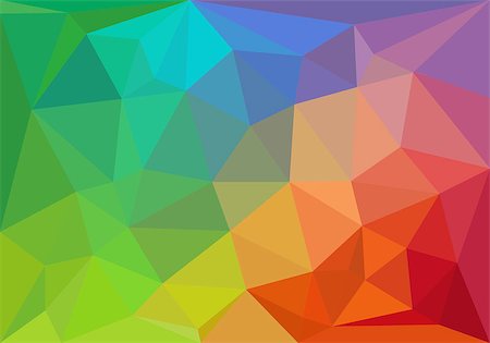 spectrum - colorful geometric pattern, triangle polygon design, vector background Stock Photo - Budget Royalty-Free & Subscription, Code: 400-06695768