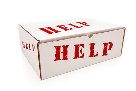 simsearch:400-04872165,k - White Box with the Word Help on the Sides Isolated on a White Background. Photographie de stock - Aubaine LD & Abonnement, Code: 400-06696499
