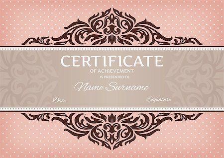 simsearch:400-04747052,k - abstract floral certificate of achievement vector illustration Stock Photo - Budget Royalty-Free & Subscription, Code: 400-06696534