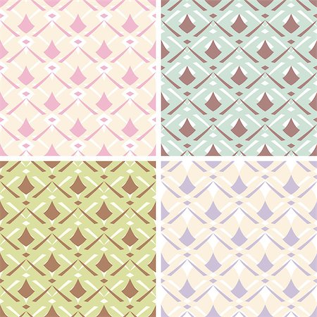 simsearch:400-05673387,k - set of abstract seamless pattern vector illustration Stock Photo - Budget Royalty-Free & Subscription, Code: 400-06696550