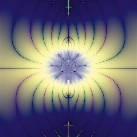 Elegant fractal design, abstract art, blue lotus Stock Photo - Budget Royalty-Free & Subscription, Code: 400-06697111