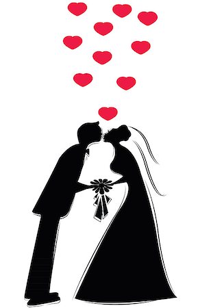 kissing the bride, vector Stock Photo - Budget Royalty-Free & Subscription, Code: 400-06697614
