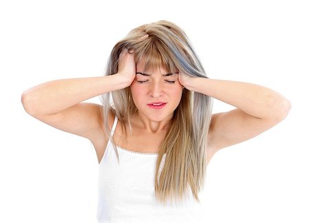 simsearch:400-06476910,k - Woman having terrible headache Stock Photo - Budget Royalty-Free & Subscription, Code: 400-06698337