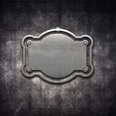 simsearch:400-05901999,k - Shiny distressed metal frame on grunge background Stock Photo - Budget Royalty-Free & Subscription, Code: 400-06698595