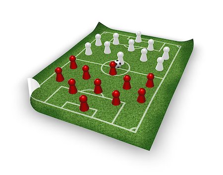 simsearch:400-05924077,k - soccer playground and play figure teams - 3d illustration Fotografie stock - Microstock e Abbonamento, Codice: 400-06698615