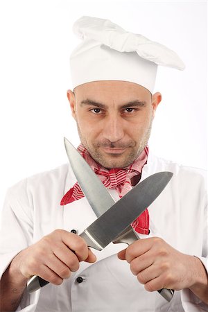 Portrait of a cook on  white background Stock Photo - Budget Royalty-Free & Subscription, Code: 400-06698770