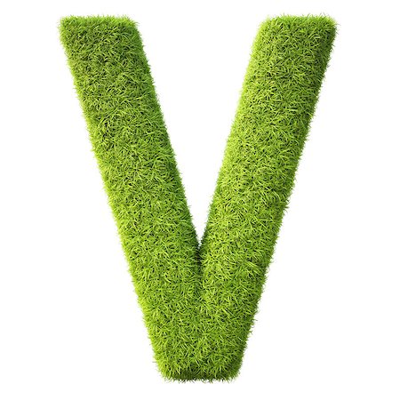 simsearch:400-06698913,k - Alphabet from the green grass. isolated on white. Foto de stock - Super Valor sin royalties y Suscripción, Código: 400-06698893