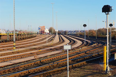 A rail curve at a freight depot. Foto de stock - Royalty-Free Super Valor e Assinatura, Número: 400-06699046