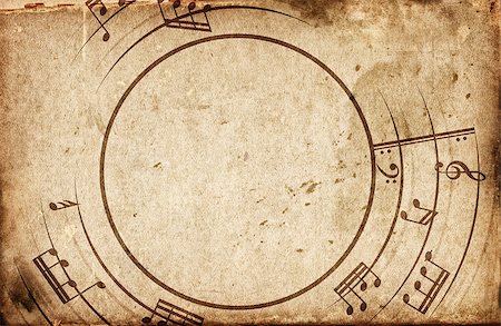 swirling music sheet - musical notes frame Stock Photo - Budget Royalty-Free & Subscription, Code: 400-06699148