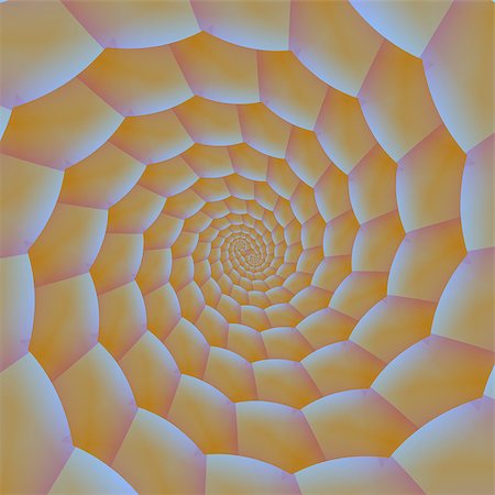 simsearch:400-06699301,k - Digital abstract fractal image with a segmented caterpillar design in orange. Stock Photo - Budget Royalty-Free & Subscription, Code: 400-06699302