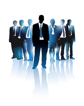 people together vector - Businessman is standing in front of a group of people. Stock Photo - Budget Royalty-Free & Subscription, Code: 400-06699459