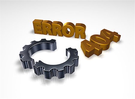 simsearch:400-04145785,k - error 404 page not found - message and broken cogwheel - 3d illustration Foto de stock - Super Valor sin royalties y Suscripción, Código: 400-06699742