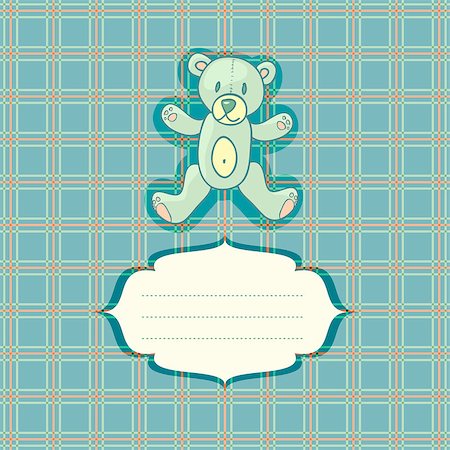 simsearch:400-06744568,k - cute teddy bear card, vector illustration, eps10 Fotografie stock - Microstock e Abbonamento, Codice: 400-06691756