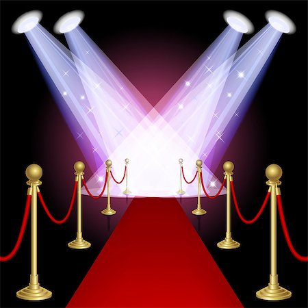 stage floodlight - Red carpet with spotlight.Mesh.This file contains transparency.EPS10 Stock Photo - Budget Royalty-Free & Subscription, Code: 400-06691809