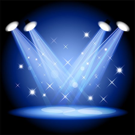 stage floodlight - Stage light. Mesh. EPS10. This file contains transparency Stock Photo - Budget Royalty-Free & Subscription, Code: 400-06691810