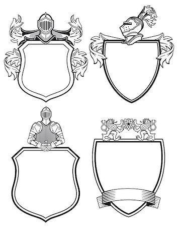 Knight shields and crests Photographie de stock - Aubaine LD & Abonnement, Code: 400-06691827