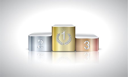 placing podium - Illustration with metal prize podium on light background Stock Photo - Budget Royalty-Free & Subscription, Code: 400-06691994