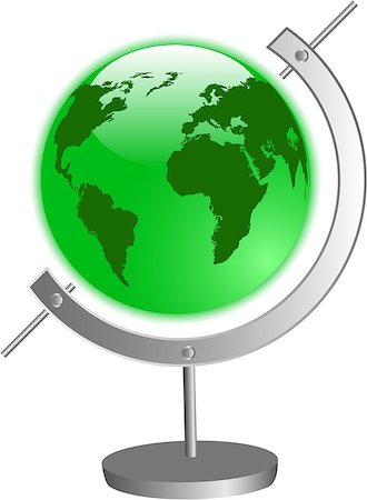 simsearch:400-06686064,k - the vector green globe Stock Photo - Budget Royalty-Free & Subscription, Code: 400-06692059