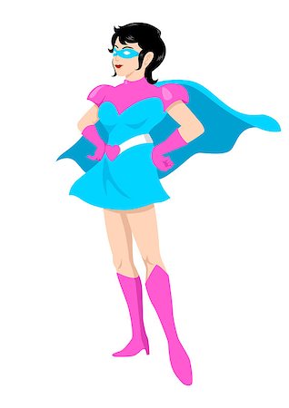 superhero character - Vector illustration of a woman figure with superhero suit Stock Photo - Budget Royalty-Free & Subscription, Code: 400-06692142