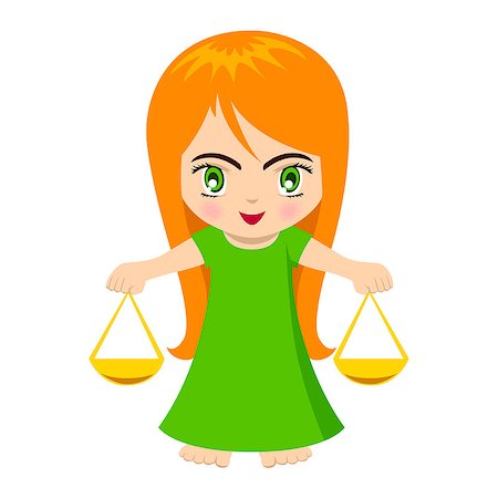 Vector illustration of Libra in cartoon style Stock Photo - Budget Royalty-Free & Subscription, Code: 400-06692150
