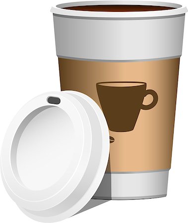 plastic container lid - Coffee to go over white. EPS 10, AI, JPEG Stock Photo - Budget Royalty-Free & Subscription, Code: 400-06692219