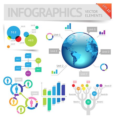 Infographic design elements. Vector saved as EPS-10, file contains objects with transparency (shadows etc.) Stock Photo - Budget Royalty-Free & Subscription, Code: 400-06692496