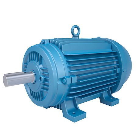 electric motor - Electromotor. Isolated render on a white background Stock Photo - Budget Royalty-Free & Subscription, Code: 400-06692901