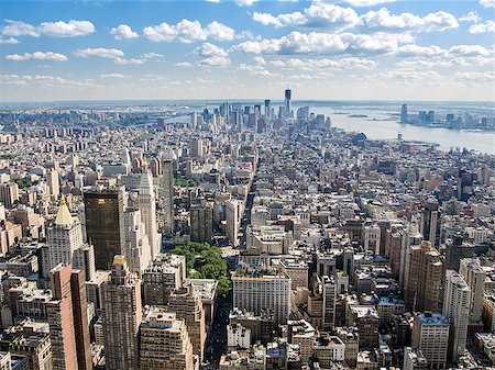 A view of Manhattan from Greenwich Village south to Wall Street as seen from the observation deck of the Empire State Building. Stock Photo - Budget Royalty-Free & Subscription, Code: 400-06693171
