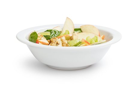 simsearch:400-05673047,k - modern variation of waldorf salad, on white background Foto de stock - Royalty-Free Super Valor e Assinatura, Número: 400-06693335