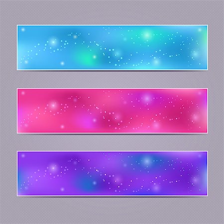 fleck - Set of Purple Blue Glowing Vector Banners Stock Photo - Budget Royalty-Free & Subscription, Code: 400-06693566