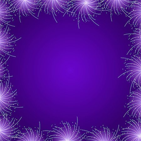 simsearch:400-08194145,k - Purple Star Firework Frame. Vector Illustration Card Stock Photo - Budget Royalty-Free & Subscription, Code: 400-06693578